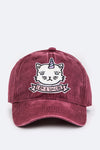 Toddler Size Unicat Embroidery Cotton Cap