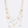 Metal Disks Layer Necklace Set