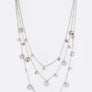 Metal Disks Layer Necklace Set