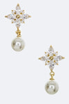 CZ & Pearl Earrings