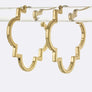 Metal Leaf Hoop Earrings