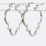 Metal Leaf Hoop Earrings