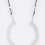 Mix Beads & U-Bar Pendant Necklace