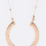 Mix Beads & U-Bar Pendant Necklace
