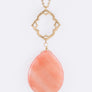 Semi Precious Teardrop Pendant Necklace