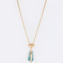 Metal Disks & Stone Pendant Necklace