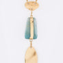 Metal Disks & Stone Pendant Necklace