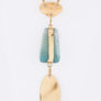 Metal Disks & Stone Pendant Necklace