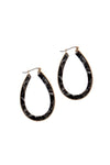 OVAL CUTOUT ACETATE LATCH HOOP EARRING