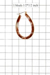 OVAL CUTOUT ACETATE LATCH HOOP EARRING