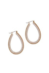 OVAL CUTOUT ACETATE LATCH HOOP EARRING