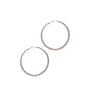 TEXTURED METAL HOOP EARRING