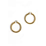 THICK DIAMOND CUT HOOP EARRING 2.25"