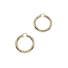 THICK DIAMOND CUT HOOP EARRING 2.25"