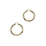 THICK DIAMOND CUT HOOP EARRING 2.25"