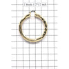 THICK DIAMOND CUT HOOP EARRING 2.25"
