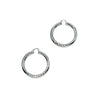 THICK DIAMOND CUT HOOP EARRING 2.25"