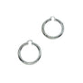 THICK DIAMOND CUT HOOP EARRING 2.25"
