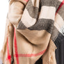 Multi Tone Plaid Oversized Blanket Scarf