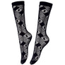 High Knee Socks Black Lace Crochet Thin Transparent Fishnet Mesh Sexy Stockings