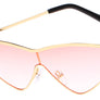 Women Retro Gold Alloy Frame Glasses Cat Eye Sunglasses Sun UV400 Bella Style