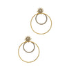 RHINESTONE DOUBLE HOOP EARRING