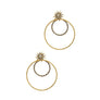 RHINESTONE DOUBLE HOOP EARRING
