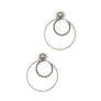 RHINESTONE DOUBLE HOOP EARRING