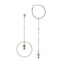 HOOP & CROSS EARRING