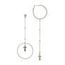 HOOP & CROSS EARRING