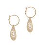 EYE CUT- OUT METAL HOOP EARRING