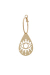 EYE CUT- OUT METAL HOOP EARRING