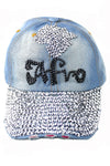 Crystal Stone Embedded Africa Cap