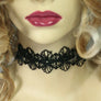 Floral Crochet Lace Thick Choker Necklace