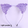 Women Girls Cute Headband Sexy Lace Cat Ear Hairband Hair Accessory Halloween