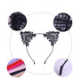 Women Girls Cute Headband Sexy Lace Cat Ear Hairband Hair Accessory Halloween