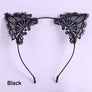 Women Girls Cute Headband Sexy Lace Cat Ear Hairband Hair Accessory Halloween