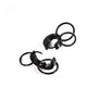 1 Pcs BTS Bangtan Boys Punk Black Titanium Double Round Ring Stud Earrings 9mm