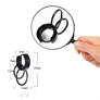1 Pcs BTS Bangtan Boys Punk Black Titanium Double Round Ring Stud Earrings 9mm