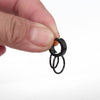 1 Pcs BTS Bangtan Boys Punk Black Titanium Double Round Ring Stud Earrings 9mm