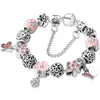 Luxury 925 Silver Crystal Clover Pandora Charm Bracelet Bangle Mother's Day Mom
