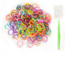 Loom Rainbow Braid Rubber Bands 300 Pcs Set S clip & Hook Solid/Neons (Red,Purple,Light