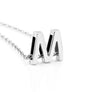 Girl Silver DIY Capital Letter Name Alphabet Initial Link Chain Pendant Necklace