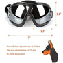 Dog Pet Puppy Cat Wind Waterproof UV Black Sunglasses Goggle Adjustable Straps