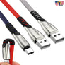 Type-C Fast Charging USB Cord Samsung Galaxy S8 9 10 Note Nylon Cable 1M, 2M, 3M