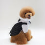 Pet Clothes Dog Strips Shirt Suit Dress Wedding Bow Tie Tuxedo Halloween Costume