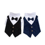 Pet Clothes Dog Strips Shirt Suit Dress Wedding Bow Tie Tuxedo Halloween Costume