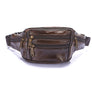 Oil Wax leather Travel Riding Motorcycle Hip Bum Belt Pouch Fanny Pack Waist