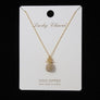 Rhinestone Pineapple Necklace