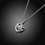 925 Silver Plated Crystal Mom Heart Pendant Necklace Mama For Mother's Day